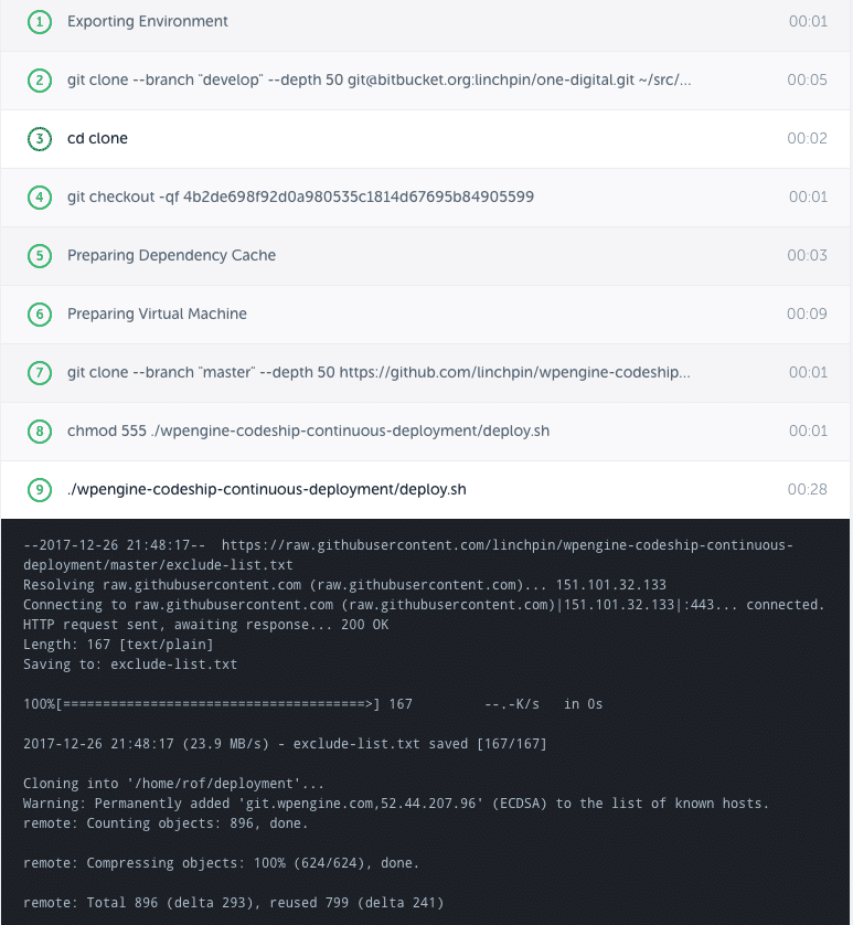 Codeship Deploy Log